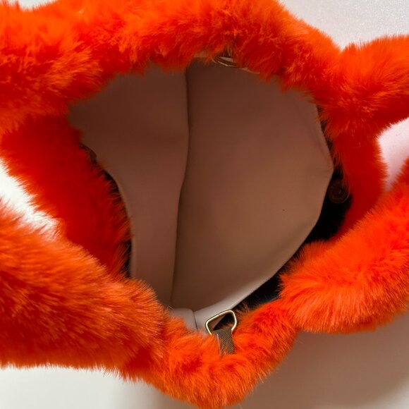 Halloween Orange Fuzzy Purse - Picture 4 of 6